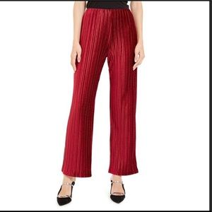 Alfani Pull on ribbed velvet wide leg pants Petite Medium